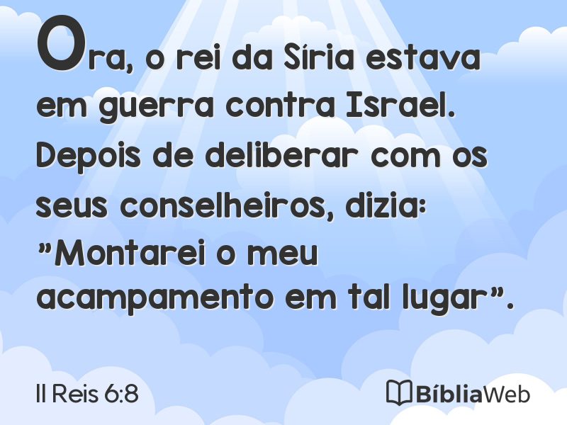 II Reis 6:8 em imagem para compartilhar