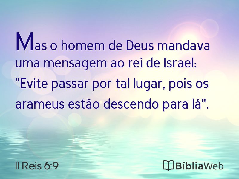 II Reis 6:9 em imagem para compartilhar