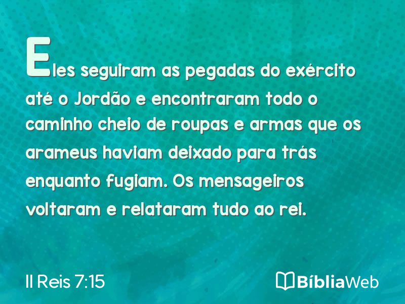 II Reis 7:15 em imagem para compartilhar
