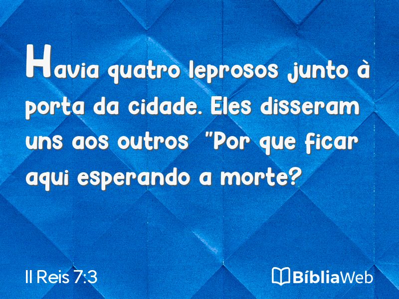 II Reis 7:3 em imagem para compartilhar