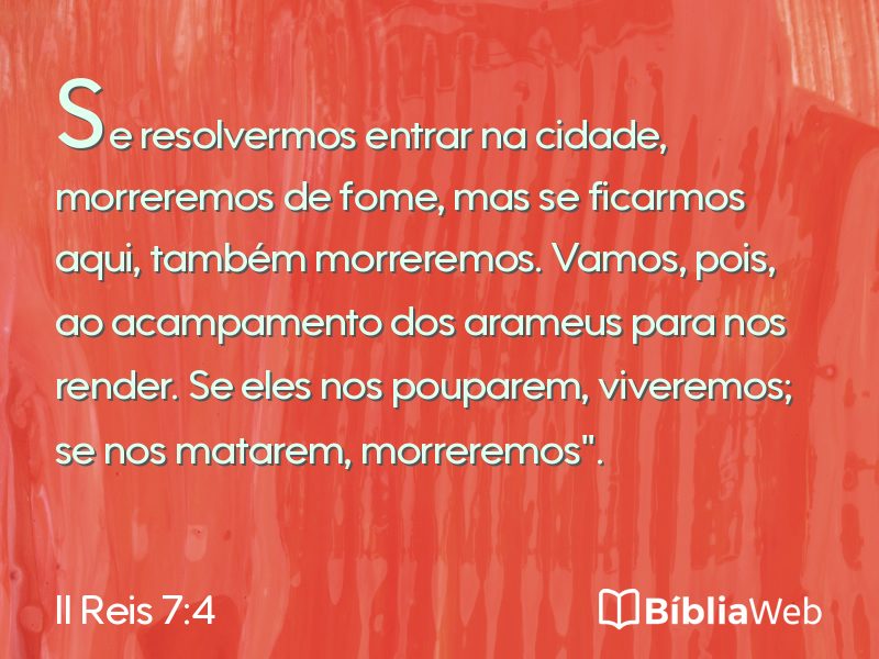 II Reis 7:4 em imagem para compartilhar