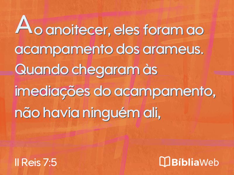 II Reis 7:5 em imagem para compartilhar