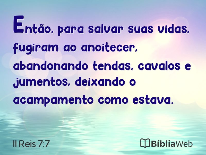 II Reis 7:7 em imagem para compartilhar