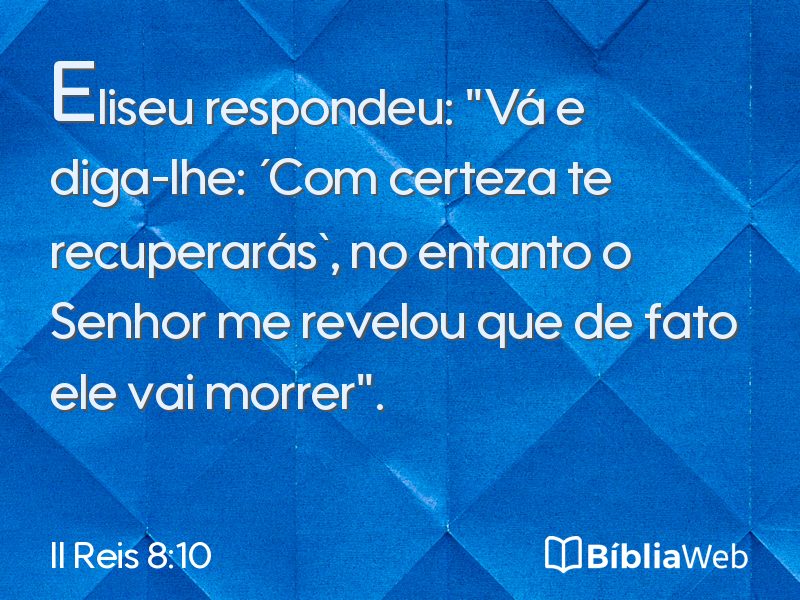 II Reis 8:10 em imagem para compartilhar