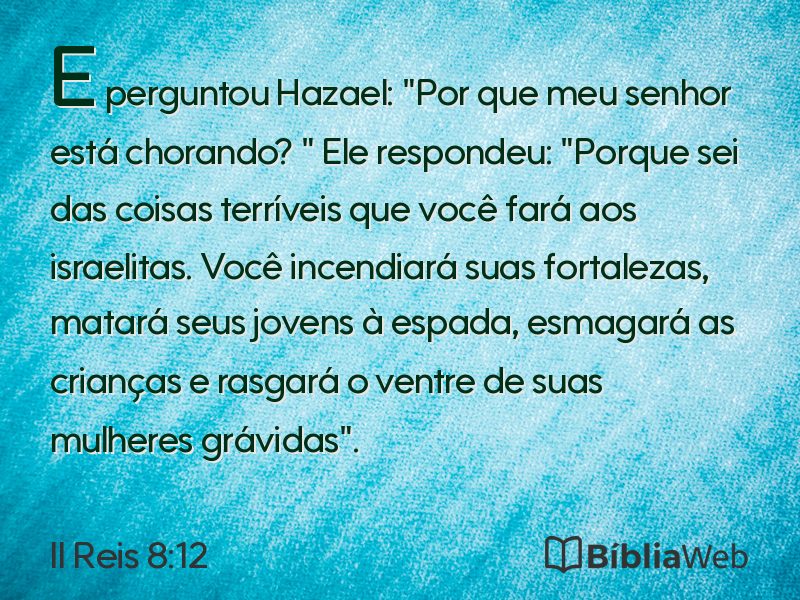 II Reis 8:12 em imagem para compartilhar
