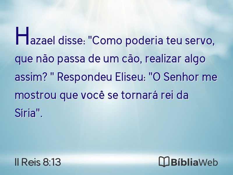 II Reis 8:13 em imagem para compartilhar