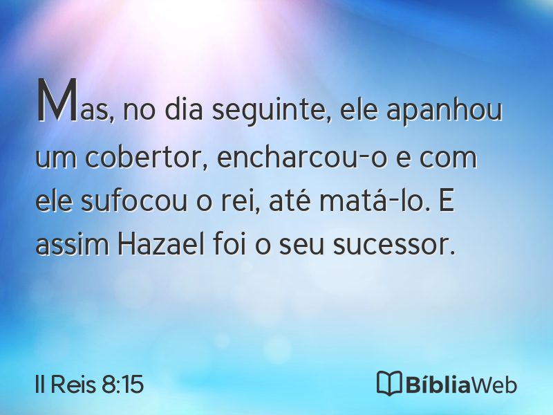 II Reis 8:15 em imagem para compartilhar