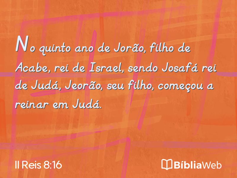 II Reis 8:16 em imagem para compartilhar