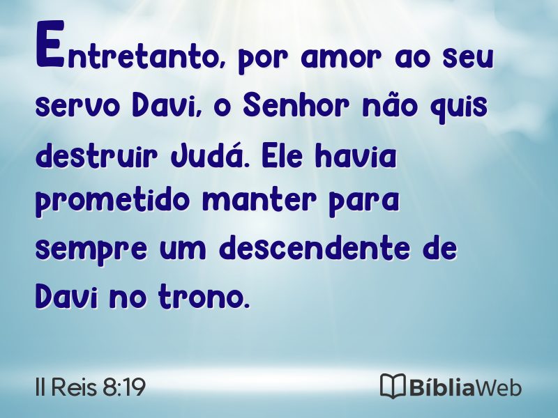 II Reis 8:19 em imagem para compartilhar