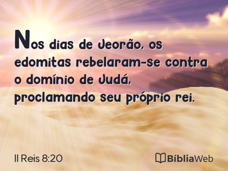II Reis 8:20 em imagem para compartilhar