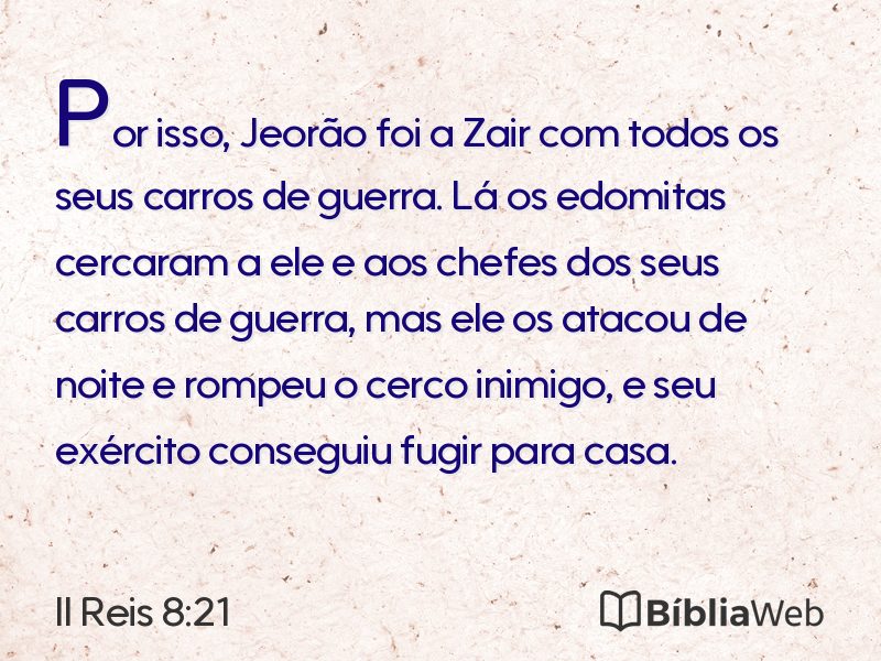 II Reis 8:21 em imagem para compartilhar