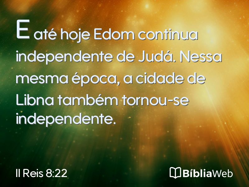 II Reis 8:22 em imagem para compartilhar