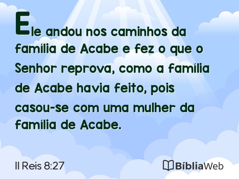 II Reis 8:27 em imagem para compartilhar