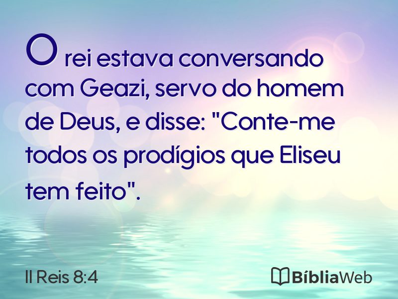 II Reis 8:4 em imagem para compartilhar