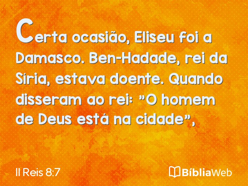 II Reis 8:7 em imagem para compartilhar