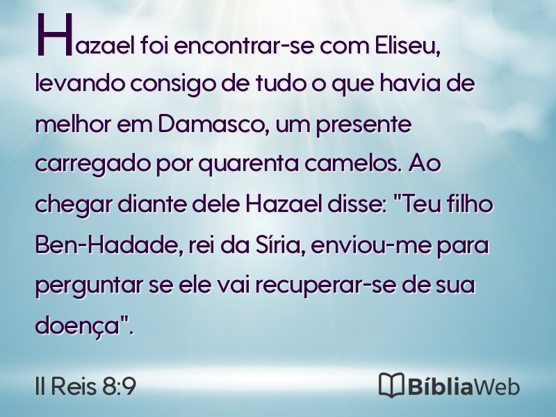 II Reis 8:9 em imagem para compartilhar