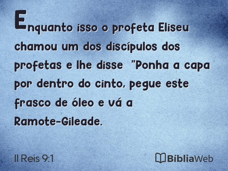 II Reis 9:1 em imagem para compartilhar