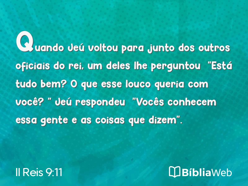 II Reis 9:11 em imagem para compartilhar