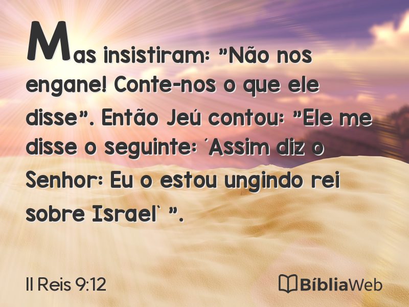 II Reis 9:12 em imagem para compartilhar