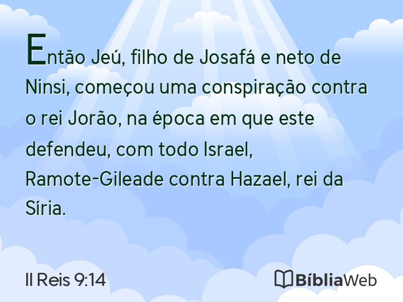 II Reis 9:14 em imagem para compartilhar