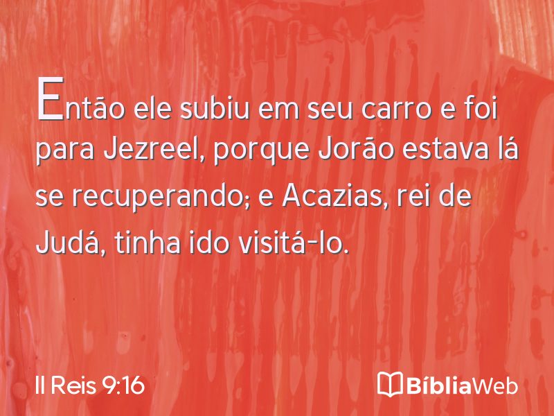 II Reis 9:16 em imagem para compartilhar
