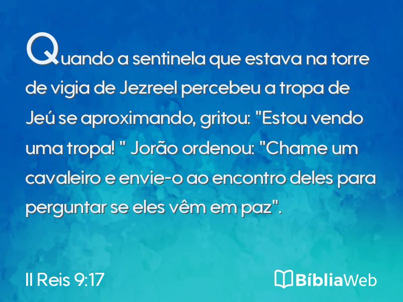II Reis 9:17 em imagem para compartilhar