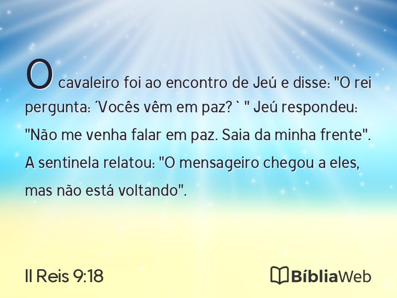II Reis 9:18 em imagem para compartilhar