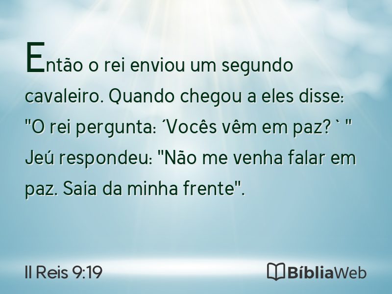 II Reis 9:19 em imagem para compartilhar