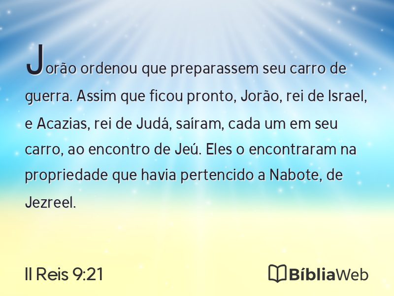 II Reis 9:21 em imagem para compartilhar