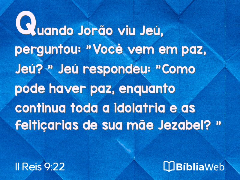II Reis 9:22 em imagem para compartilhar