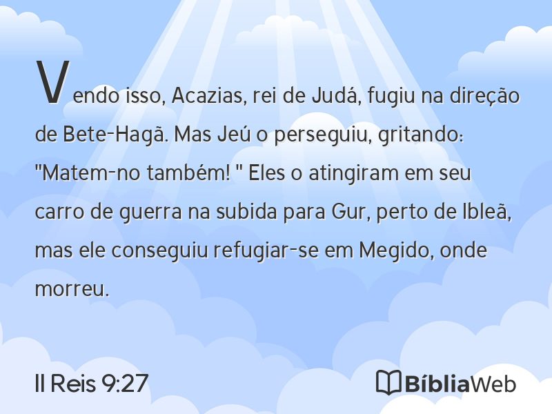 II Reis 9:27 em imagem para compartilhar