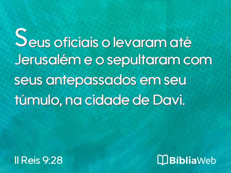 II Reis 9:28 em imagem para compartilhar