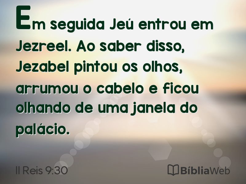 II Reis 9:30 em imagem para compartilhar