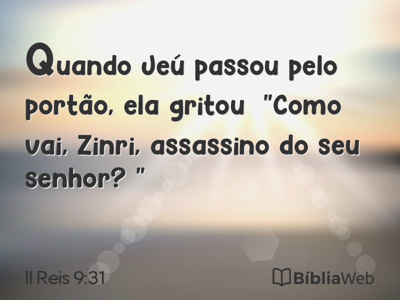 II Reis 9:31 em imagem para compartilhar