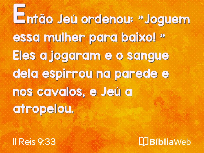 II Reis 9:33 em imagem para compartilhar