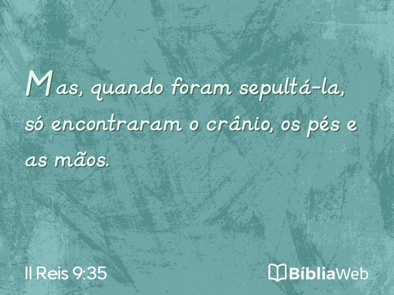II Reis 9:35 em imagem para compartilhar