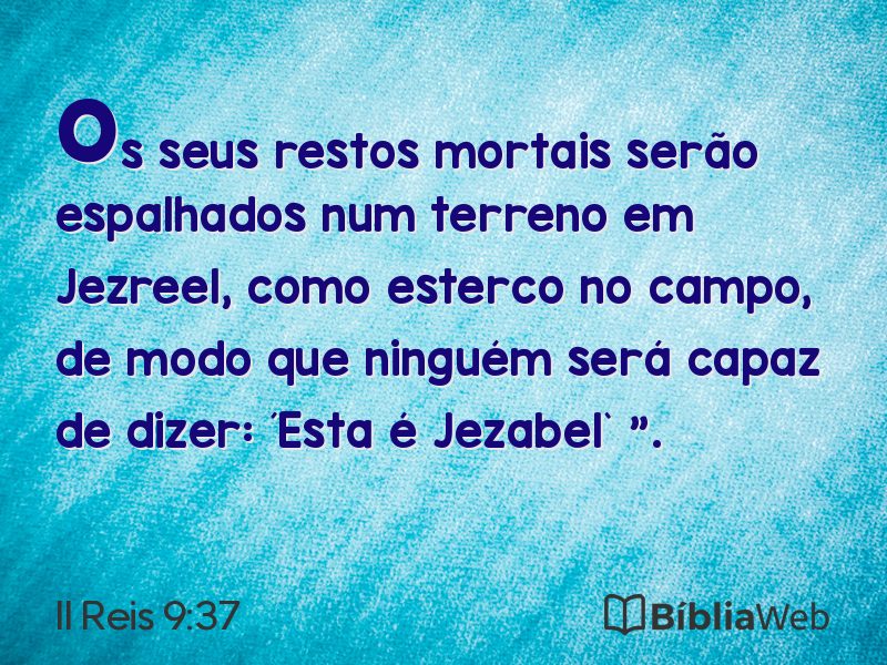 II Reis 9:37 em imagem para compartilhar