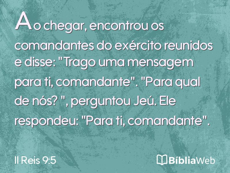 II Reis 9:5 em imagem para compartilhar