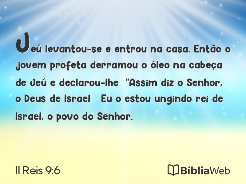 II Reis 9:6 em imagem para compartilhar