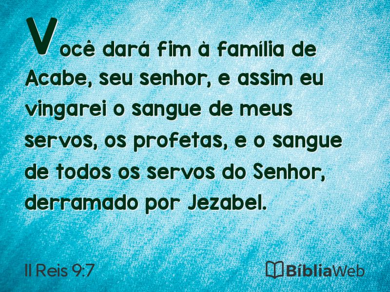 II Reis 9:7 em imagem para compartilhar
