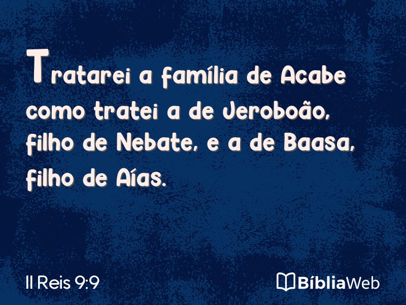 II Reis 9:9 em imagem para compartilhar