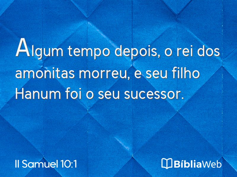 II Samuel 10:1 em imagem para compartilhar