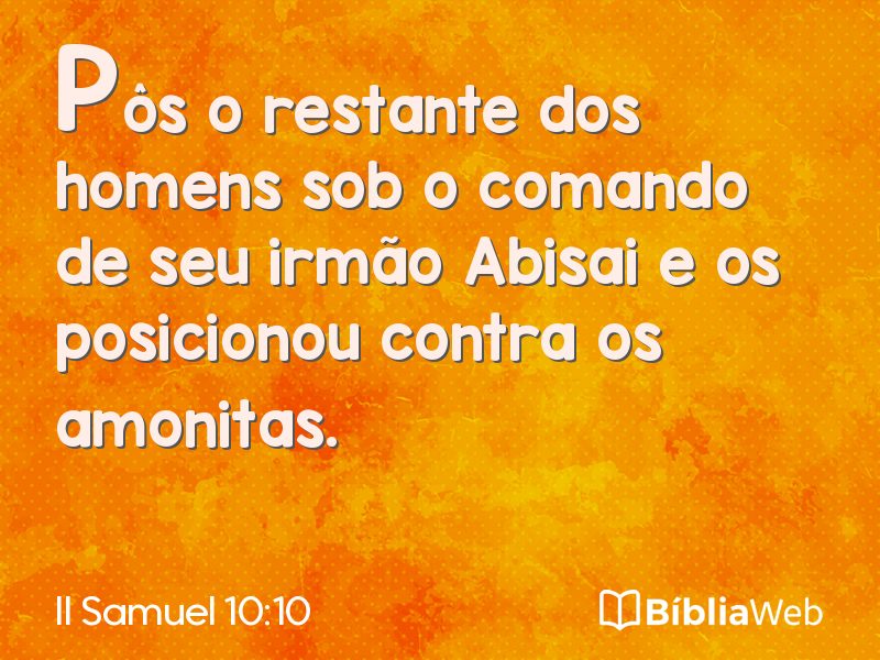 II Samuel 10:10 em imagem para compartilhar