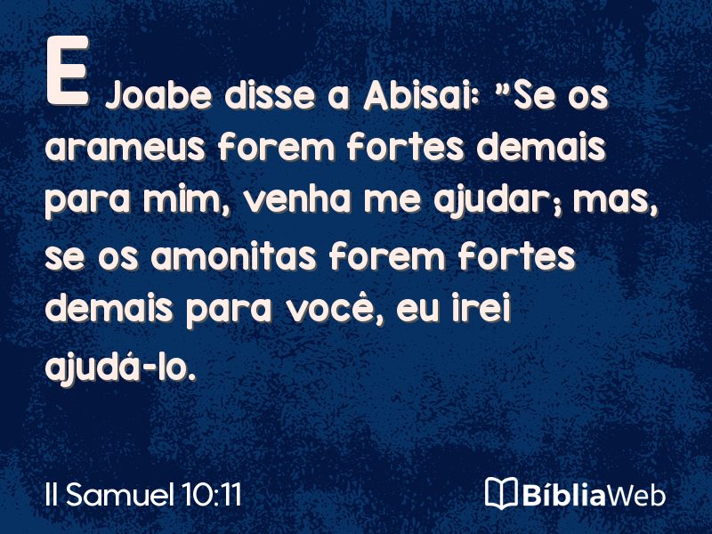 II Samuel 10:11 em imagem para compartilhar