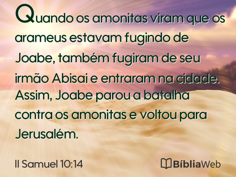 II Samuel 10:14 em imagem para compartilhar