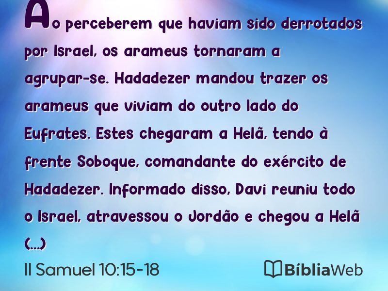 II Samuel 10:15-18 em imagem para compartilhar