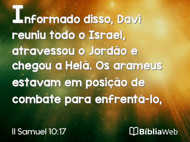 II Samuel 10:17 em imagem para compartilhar