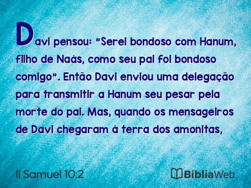 II Samuel 10:2 em imagem para compartilhar