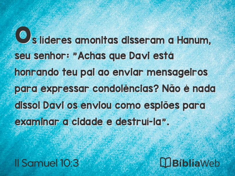 II Samuel 10:3 em imagem para compartilhar