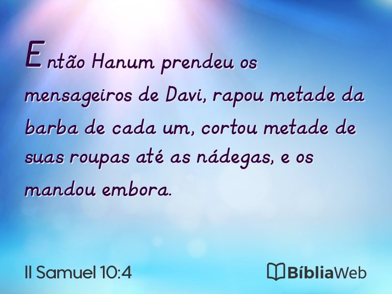 II Samuel 10:4 em imagem para compartilhar